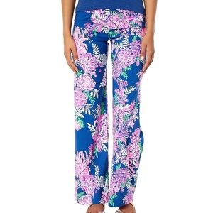 Lilly Pulitzer Bal Harbour Palazzo Pant Ruffe Your Feathers Size Small